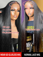 Glueless Wig Human Hair Ready To Wear Bone Straight 13x4 Lace Frontal Wig 4x4 5x5 Lace Closure Pre Cut PrePlucked