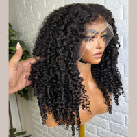 Brazilian 13x6 Human Hair Lace Frontal Wig With Curly Baby Hair 180% Density 360 Full Lace Wig Human Hair Pre Plucked Remy Hair