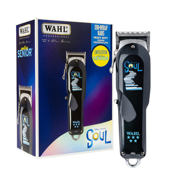 Disney/Pixar Soul 5 Star Series Cordless Senior Clipper with Adjustable Blade from Wahl Professional, Lithium Ion Battery, 80 Minute Run Time - for Professional Barbers and Stylists - Model 8504-600 Soul Cordless Senior - Divine Diva Beauty