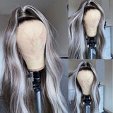 Lace Front Wigs Straight Hair Glueless Lace Wigs Synthetic Long Silk Straight Natural Wig Heat Resistant Fiber Natural Black Hair Wig With Baby Hair 24 Inch (Pack of 1) black hair straight lace front wigs - Divine Diva Beauty
