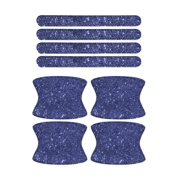 8PCS Universal Car Door Handle Sticker Decal Warning Diamond Auto Strip Driving Safety Bling Car Accessories for Girls Wholesale - Divine Diva Beauty