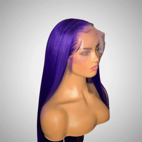 Purple 613 Colored 13x6 Transparent Lace Frontal Wigs Human Hair Wig Brazilian Remy Hair Glueless Full Lace Wigs