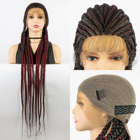 Braided Wigs Cornrow Box Braids Wig With Baby Hair Full Lace Wigs Synthetic Lace Front Wig Braid African