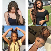 Synthetic Full Lace Wig Braided Wigs Crochet Box Wig Braid 36 Inches Braiding Hair Knotless Box Braids Wigs