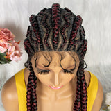 Braided Wigs Synthetic Full Lace Wig Braided Wigs 36 Inches Braiding Hair Knotless Box Braids Wigs