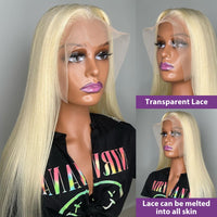30 32 Inch 613 Blonde Straight Brazilian Remy Colored Glueless 13x4 Lace Front Human Hair Wigs *****SALE