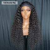 Headband Wig Human Hair Long Loose Deep Wave Full Machine Made Brazilian Kinky Curly Natural Wigs