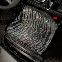 Bling Seat Cushion Set Glitter Crystal Diamond Silvery Seat Cover Universal Auto Interior Accessories Front Seats Covers - Divine Diva Beauty