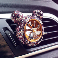 Creative Bling Crystal Diamond Cartoon Car Air Freshener Outlet Vent Clip Car Perfume Solid Diffuser Car Accessories for Girls - Divine Diva Beauty