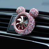 Creative Bling Crystal Diamond Cartoon Car Air Freshener Outlet Vent Clip Car Perfume Solid Diffuser Car Accessories for Girls - Divine Diva Beauty