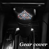 Crystal Diamond Car Steering Wheel Covers Crown Handbrake Gear Cover Seat Belt Shoulder Headrest Pads Auto Interior Accessories - Divine Diva Beauty