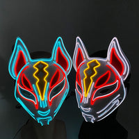 Cosplay Halloween Party Mask Luminous Light up Led Mask EL Wire Neon Glowing Anime Mask Masque Masquerade Masks Horror Mask