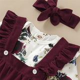 Newborn Floral print Baby Clothes Outfits bby