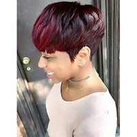 Short Straight Wig Heat Resistant Synthetic Hair