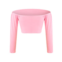 Sexy Fashion Letter Off Shoulder Long Sleeve T-Shirt