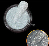 New Reflective Diamond Glitter Nail Crystal Powder Super Shiny iridescent Glass Pink Nails Decorations