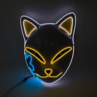 Cosplay Halloween Party Mask Luminous Light up Led Mask EL Wire Neon Glowing Anime Mask Masque Masquerade Masks Horror Mask