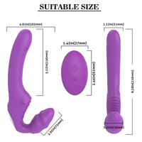 strapless Strapon Double Dildo wireless Vibrator Sex Toys