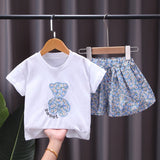 Children Cartoon 2Pc Toddler Casual outfit bby