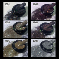 Holographic Diamond Crystal Reflective Nail Powder Dust Nails Glitter Pigment Gel Polish For Nail Art