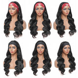 Body Wave Headband Wigs Human Hair Glueless Peruvian Remy Wigs Body Wave Wavy Remy Head Bands Wigs 180% Density