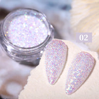 Reflective Glitter Nail Powder Green Red Holographic Nail Art Dust Shinning Chrome Pigment DIY Manicures Decoration