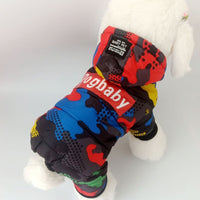 Winter Pet Puppy Dog Clothes Fashion Camo Printed