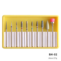 Milling Cutter for Manicure 10pcs Nail Drill Bits for Electric Drill Manicure Machine Mill Cutters for Removing Gel Varnish