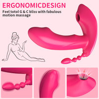 3 IN 1 Sucking Vibrator Wearable Dildo Vibrator sex toy