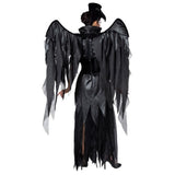 Dark Fallen Angel Costume Halloween Cosplay with Wings