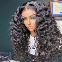 Deep Wave 13x4 13x6 Water Wave Lace Front Wigs Pre Plucked With Baby Hair Frontal Brazilian Remy Curly Human Hair Wig