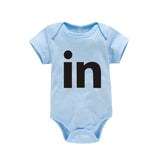 TW IN Letter Print Newborn Infant Baby Boys Girls Outfits bby