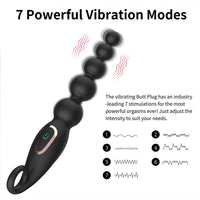 Vibrator 7 Speed Anal Beads butt Plug Stimulator Dildo Vibrator Sex Toy