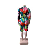 Plus Size avail colorblock Bodycon Rompers bodysuit