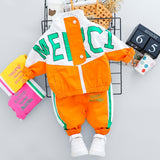 Hot Kid Tracksuit Boy Girl Clothing Long Sleeve Letter Zipper Outfit Infant Baby Clothes bby