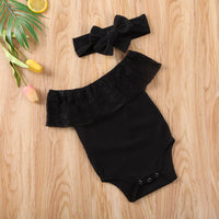 Newborn Baby Girl Clothes Off shoulder outfit