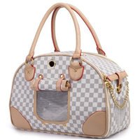 PU Leather Carriers Fashion Pet Outdoor Carrier Sling Bag