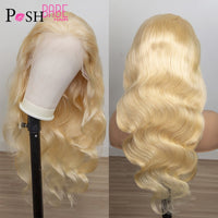 8 - 34 inch 613 Honey Blonde Color Lace Front Human Hair Wig Remy Brazilian Body Wave Hair 1B 613 Ombre Lace Wig - Divine Diva Beauty