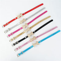 Rhinestone bow pet Collar