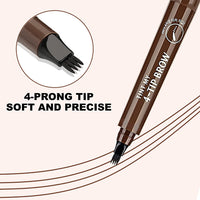 4 Point Eyebrow Pencil Waterproof Liquid Eyebrow Pen Makeup Long Lasting 4 Fork Tip Brow Pen Cosmetic Microblade Brow Pencil