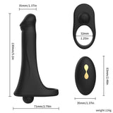 Wireless Double Penetration Remote Control Strap On Vibrators sex  usb rechargeable