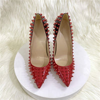 rivet pointed gradient high heel pump shoes 11+