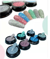 New Reflective Diamond Glitter Nail Crystal Powder Super Shiny iridescent Glass Pink Nails Decorations