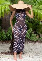 See Through Print Maxi Long Dress - Divine Diva Beauty