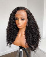 Deep Wave Closure Wig Human Hair Lace Frontal Wigs 13x6 Lace Front Wig Pre Plucked Bleached Knots Wigs Remy 4x4 Frontal Lace Wig - Divine Diva Beauty