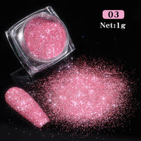 Reflective Glitter Nail Powder Green Red Holographic Nail Art Dust Shinning Chrome Pigment DIY Manicures Decoration