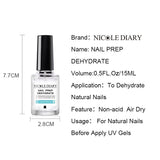 15ML Nail Prep Dehydrator And Nail-Primers Long Lasting Air Dry Sterilization Liquid For Gel Polish