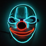 Cosplay Halloween Party Mask Luminous Light up Led Mask EL Wire Neon Glowing Anime Mask Masque Masquerade Masks Horror Mask