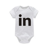 TW IN Letter Print Newborn Infant Baby Boys Girls Outfits bby