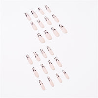 24Pcs/Box Detachable Coffin False Nails with Design Wearable Ballerina Fake Nails Full Cover Nail Tips Press On Nails Manicure